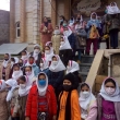 بازدید دانش آموزان دبستان دخترانه فرهنگیان از کتابخانه 